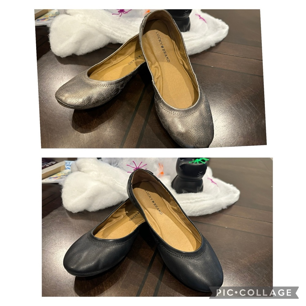 Lucky Brand Leather flats size 8.5 - 2 pairs